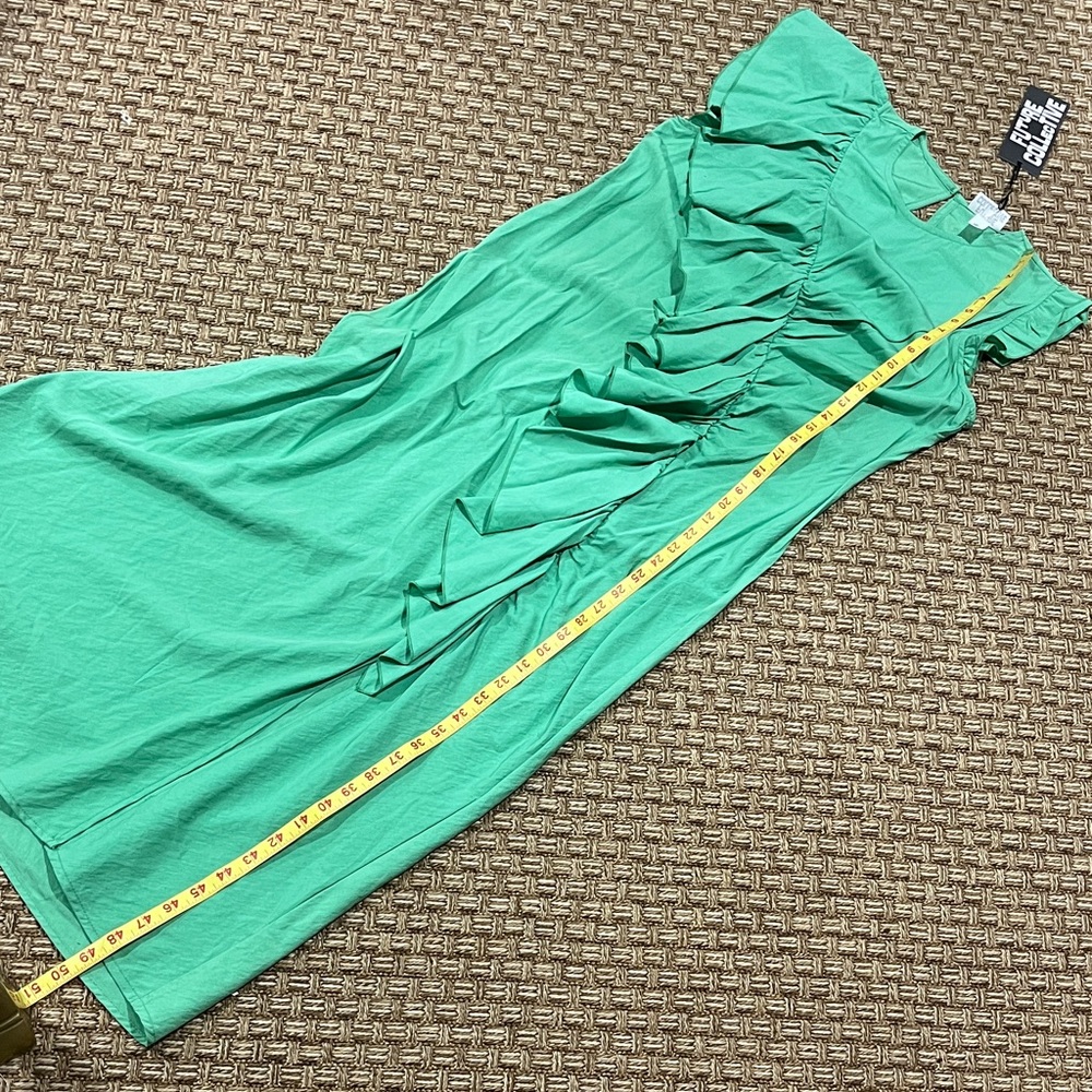 Chic Green Ruffle Maxi Dress - Picture 6 of 8